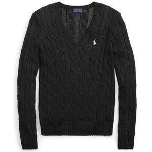 Polo Ralph Lauren Cable-Knit V-Neck Sweater Size Small Petite